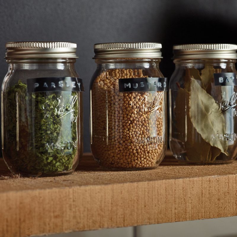slide 4 of 4, Ball 4oz 4pk Glass Mini Mason Jar with Lid: Spice Storage, Clear Food Container Set, Dishwasher-Safe, Metal Lid, 4 ct; 4 oz