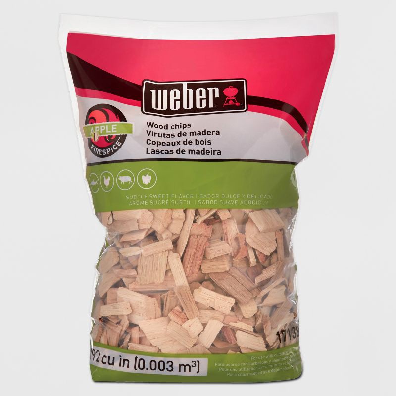 slide 1 of 1, Weber Apple Wood Chips, 192 Cu. In. bag, 1 ct