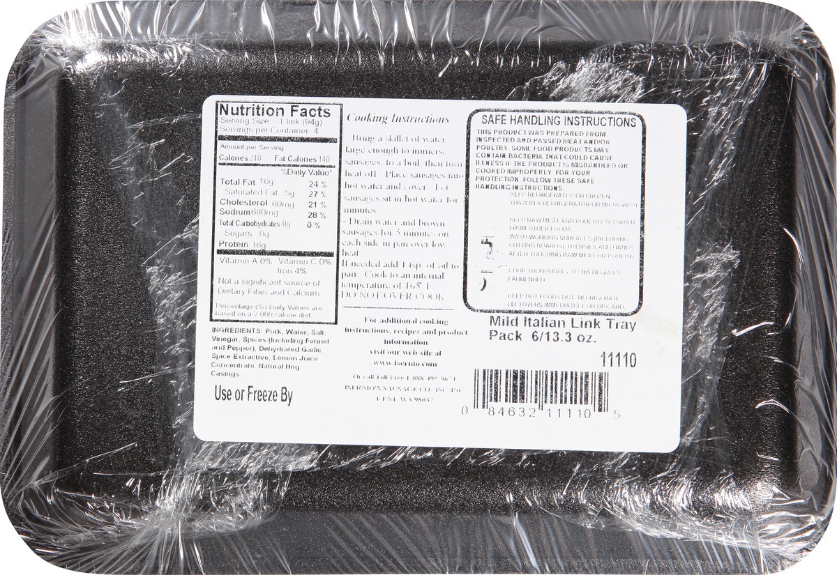 slide 3 of 13, Isernio's Mild Italian Sausage 13.3 oz, 13.3 oz