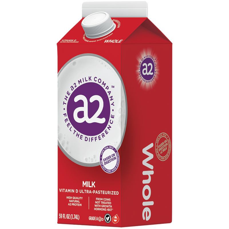 slide 2 of 9, a2 Milk Whole Vitamin D Ultra-Pasteurized - 59 fl oz, 59 fl oz
