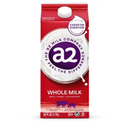 a2 Milk Whole Vitamin D Ultra-Pasteurized - 59 fl oz