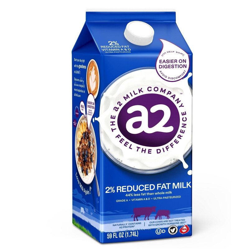 slide 2 of 8, a2 Milk 2% Vitamin A & D Ultra-Pasteurized - 59 fl oz, 59 fl oz