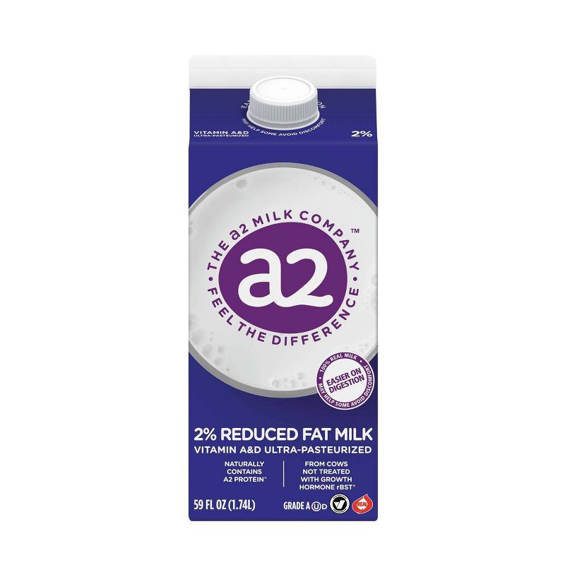 slide 1 of 4, a2 Milk 2% Vitamin A & D Ultra-Pasteurized - 59 fl oz, 59 fl oz