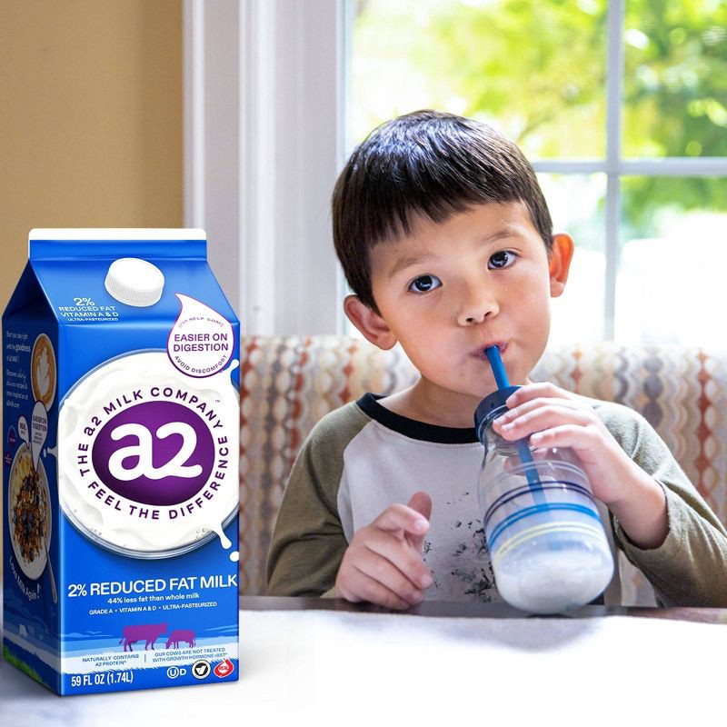 slide 4 of 8, a2 Milk 2% Vitamin A & D Ultra-Pasteurized - 59 fl oz, 59 fl oz