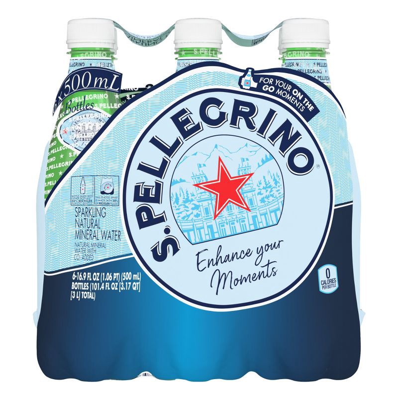 slide 6 of 7, Sanpellegrino S.Pellegrino Sparkling Natural Mineral Water Bottles - 6pk/16.9 fl oz, 6 ct; 16.9 fl oz