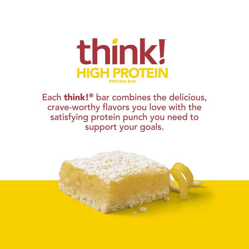 slide 4 of 8, think! High Protein Lemon Delight Bars - 2.1oz/5ct, 2.1 oz, 5 ct