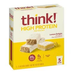think! Lemon Delight High Protein Bars - 20g Protein - 10.5oz/5ct