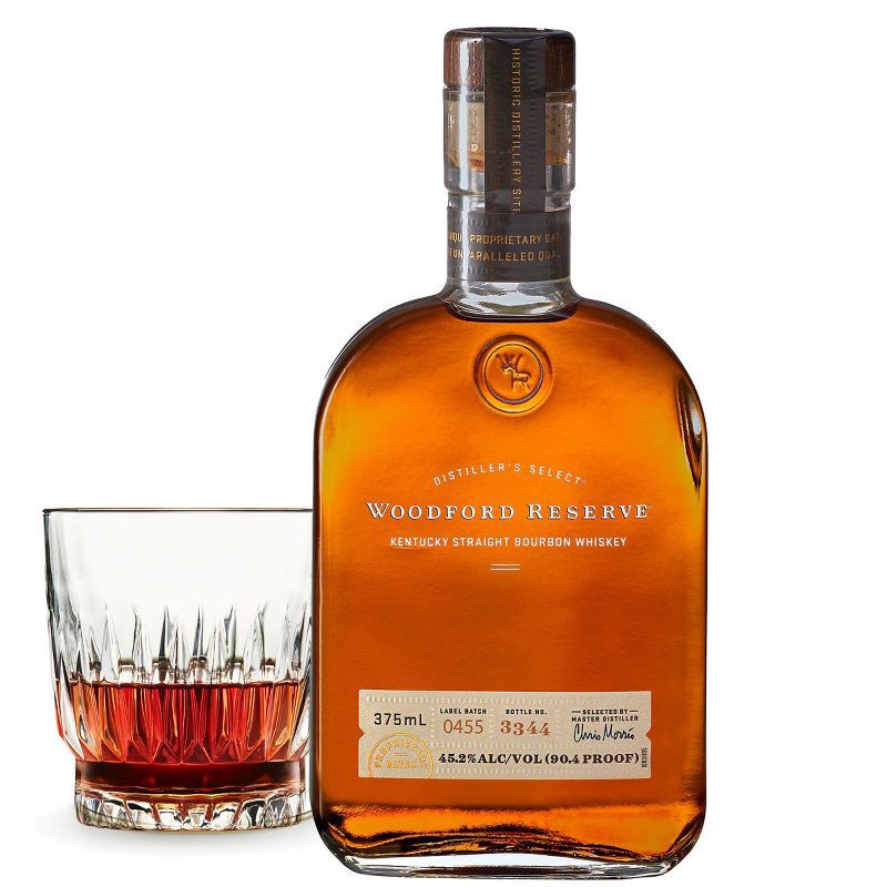 slide 1 of 8, Woodford Reserve Kentucky Straight Bourbon Whiskey - 375ml Bottle, 375 ml