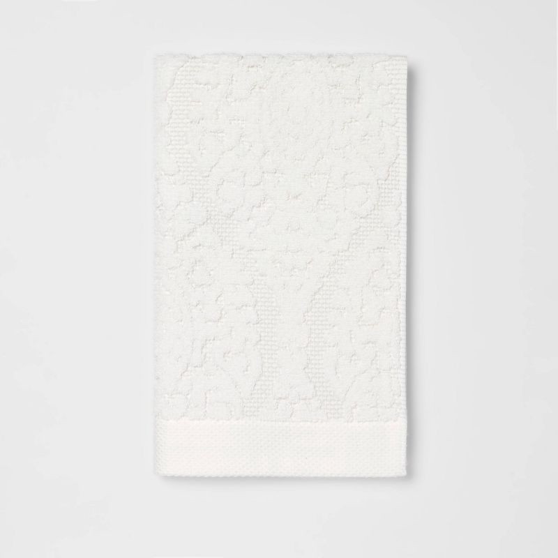slide 1 of 4, Ogee Hand Towel White - Threshold™, 1 ct