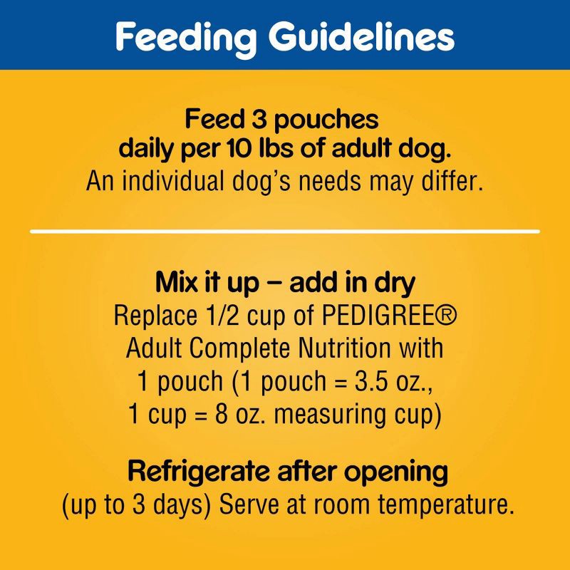 slide 14 of 17, Pedigree Choice Cuts in Gravy Chicken, Vegetable, and Beef Flavor Variety Pack Pouch Wet Dog Food - 3.5oz/18ct, 18 ct; 3.5 oz