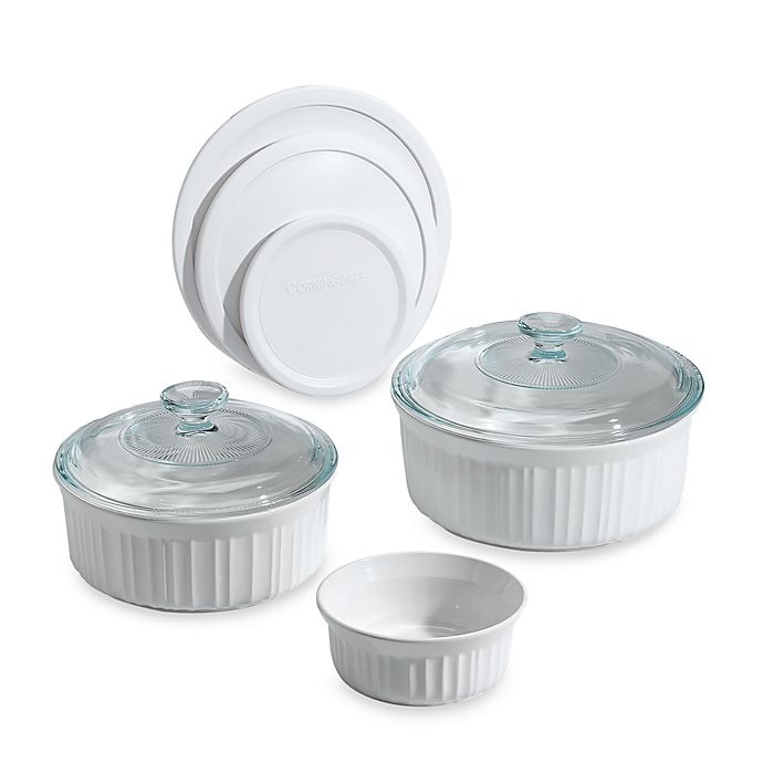 slide 1 of 1, CorningWare French White Bakeware Set, 8 ct