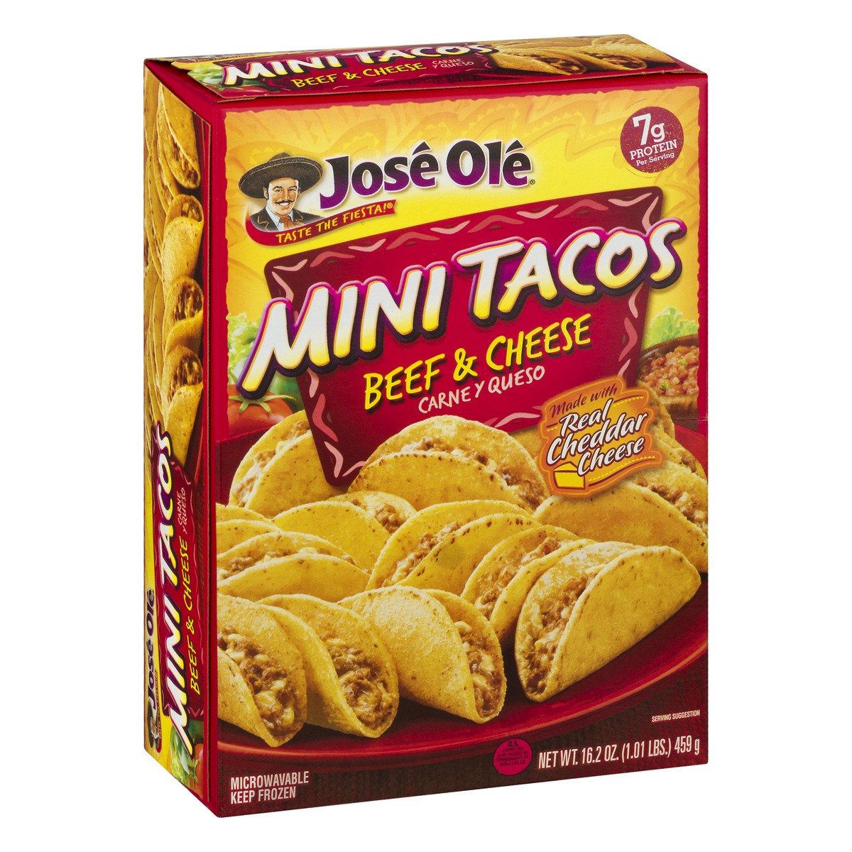slide 2 of 9, José Olé Beef & Cheese Mini Tacos, 16.2 oz