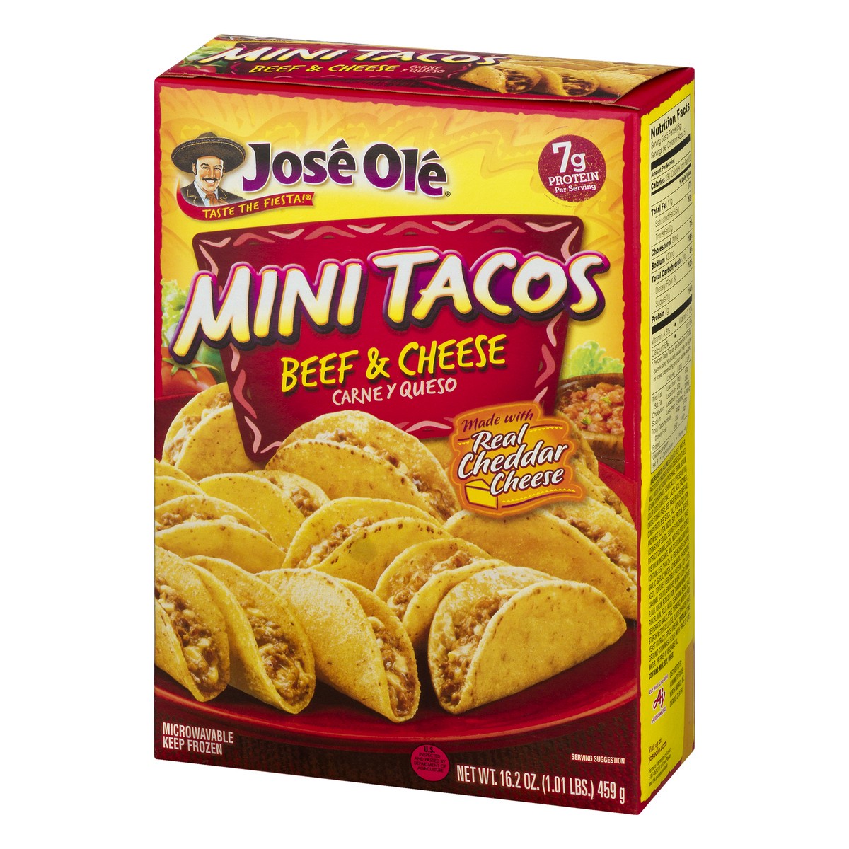 slide 3 of 9, José Olé Beef & Cheese Mini Tacos, 16.2 oz