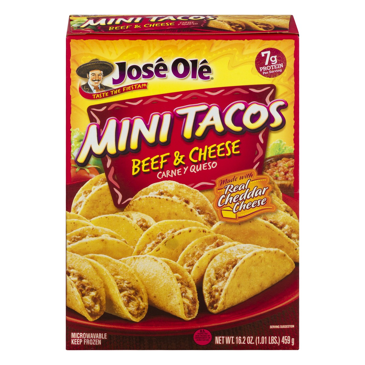 slide 1 of 9, José Olé Beef & Cheese Mini Tacos, 16.2 oz