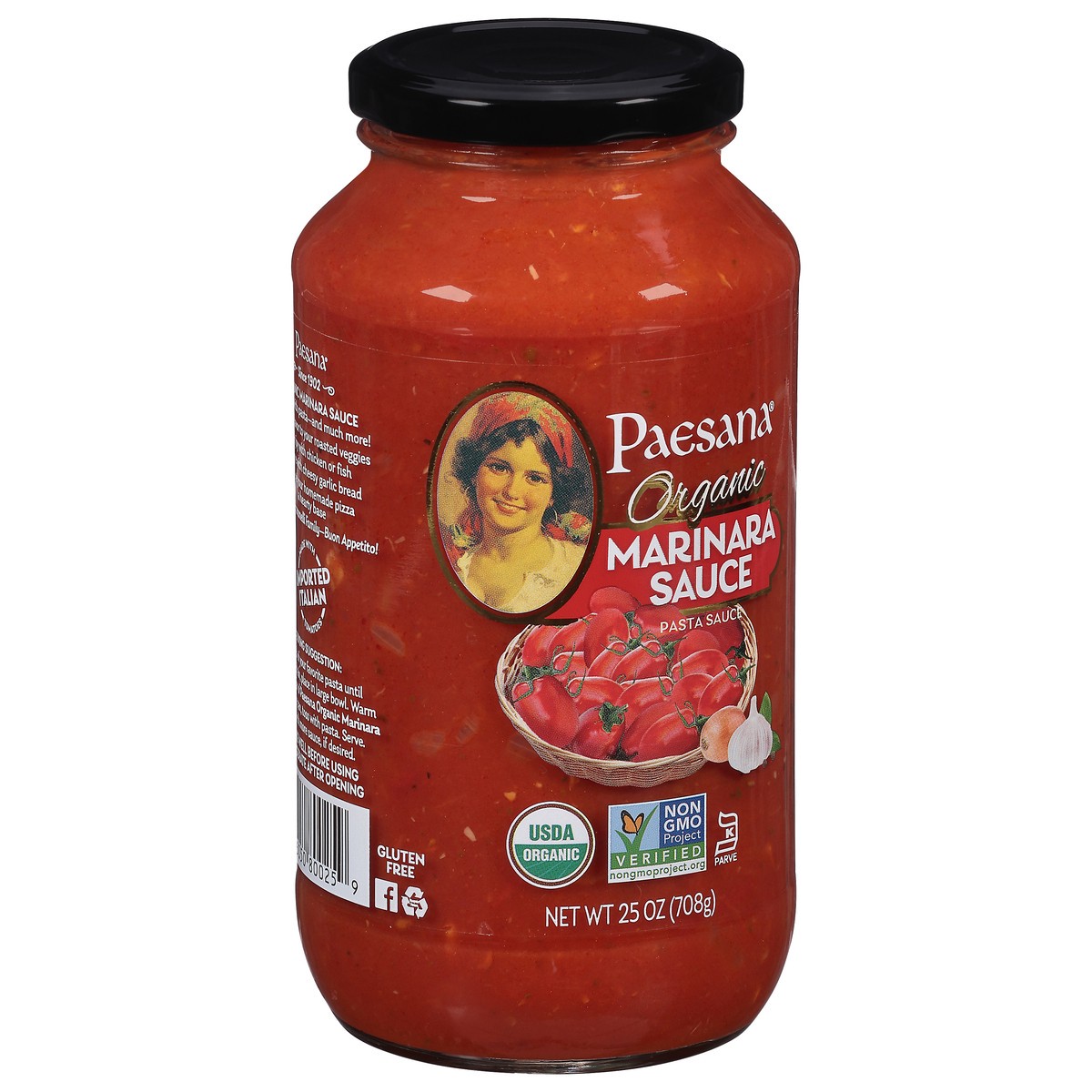slide 10 of 11, Paesana Sauce, Premium Organic, Tuscan Pepper, 25 oz