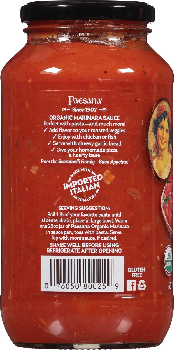 slide 11 of 11, Paesana Sauce, Premium Organic, Tuscan Pepper, 25 oz