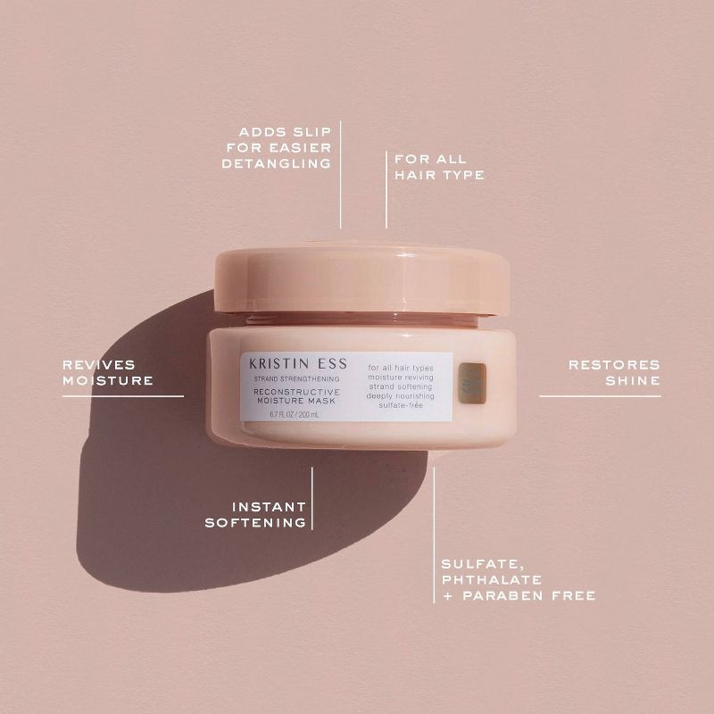 slide 3 of 7, Kristin Ess Hair Reconstructive Moisturizing Repair Mask, Deep Conditioner for Dry Damaged Hair with Shea Butter + Coconut Oil- 6.7 fl oz, 6.7 fl oz