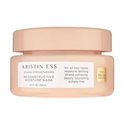 Kristin Ess Hair Reconstructive Moisturizing Repair Mask, Deep Conditioner for Dry Damaged Hair with Shea Butter + Coconut Oil- 6.7 fl oz