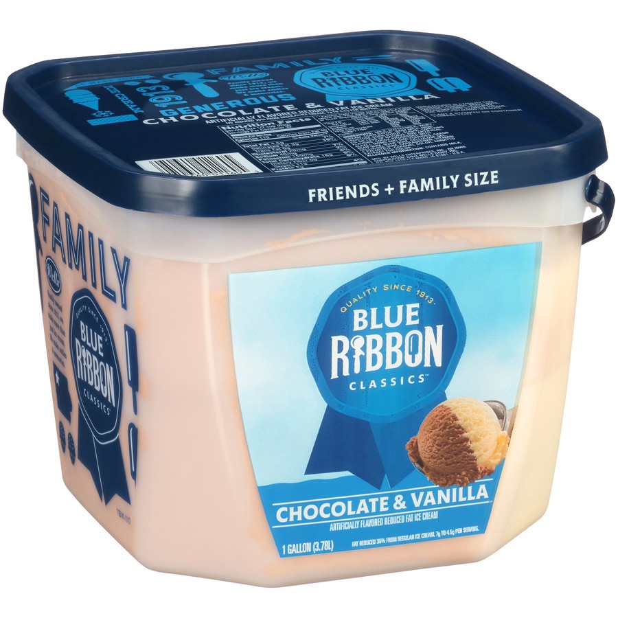 slide 8 of 8, Blue Ribbon Classics Chocolate & Vanilla Frozen Dessert Pail, 128 fl oz, 128 fl oz