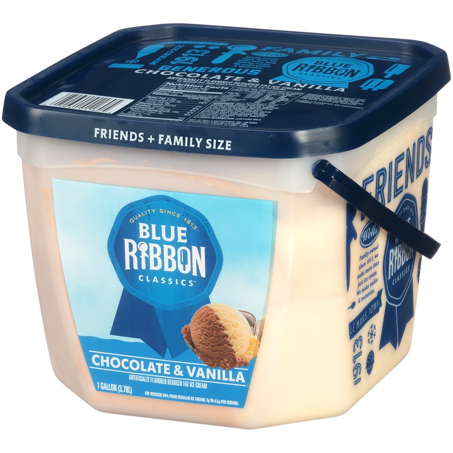 slide 3 of 8, Blue Ribbon Classics Chocolate & Vanilla Frozen Dessert Pail, 128 fl oz, 128 fl oz