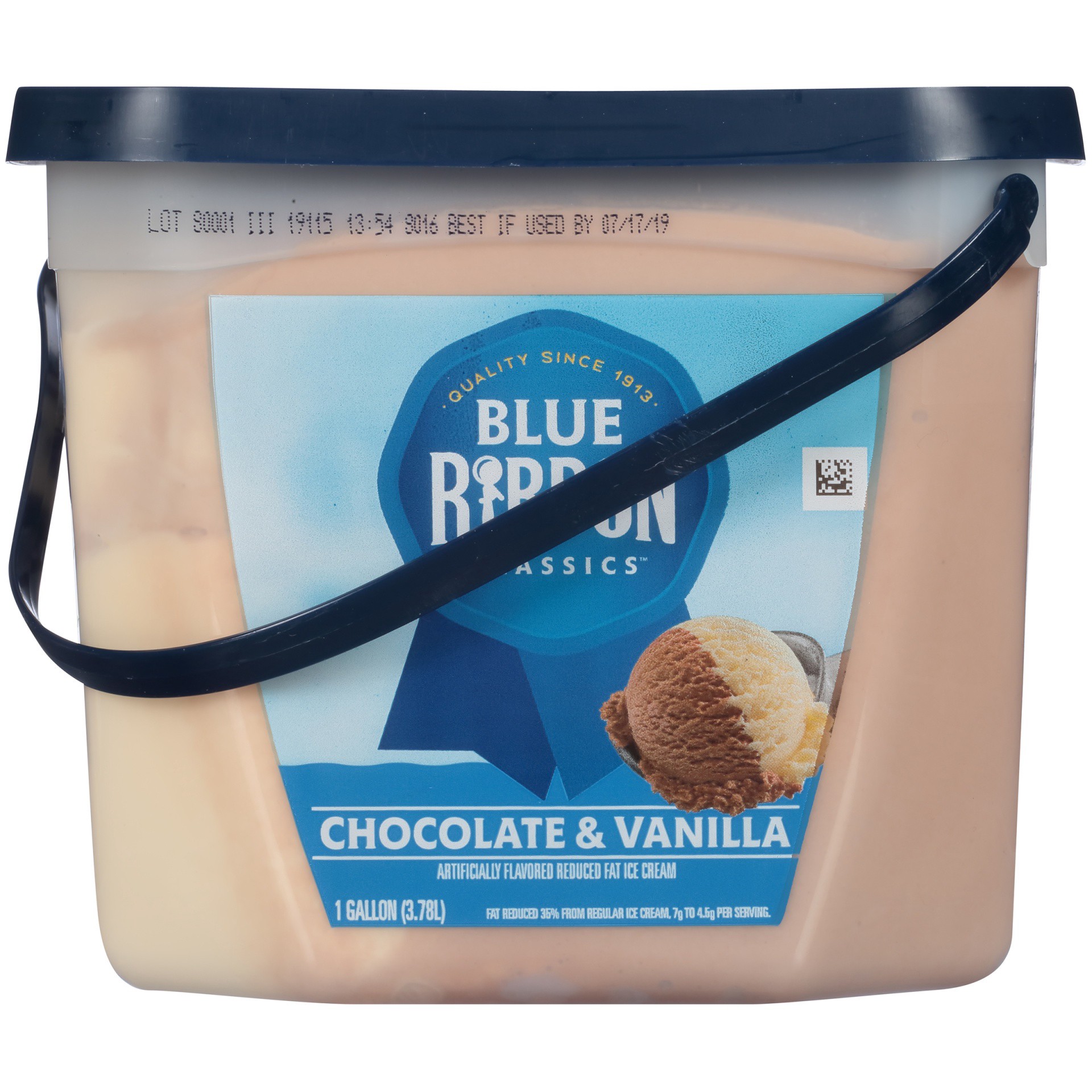 slide 7 of 8, Blue Ribbon Classics Chocolate & Vanilla Frozen Dessert Pail, 128 fl oz, 128 fl oz