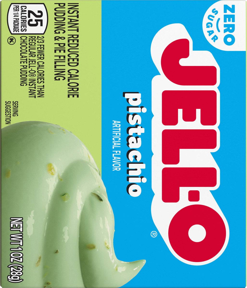 slide 8 of 9, Jell-O Pistachio Artificially Flavored Zero Sugar Instant Reduced Calorie Pudding & Pie Filling Mix, 1 oz Box, 1 oz