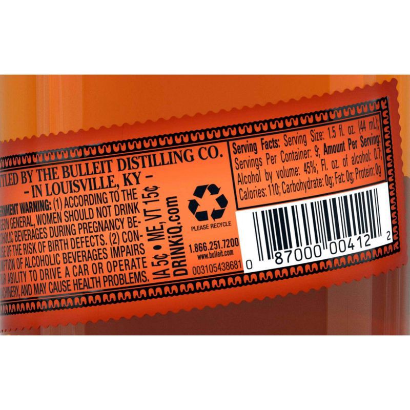 slide 7 of 9, Bulleit Bourbon Whiskey - 375ml Bottle, 375 ml