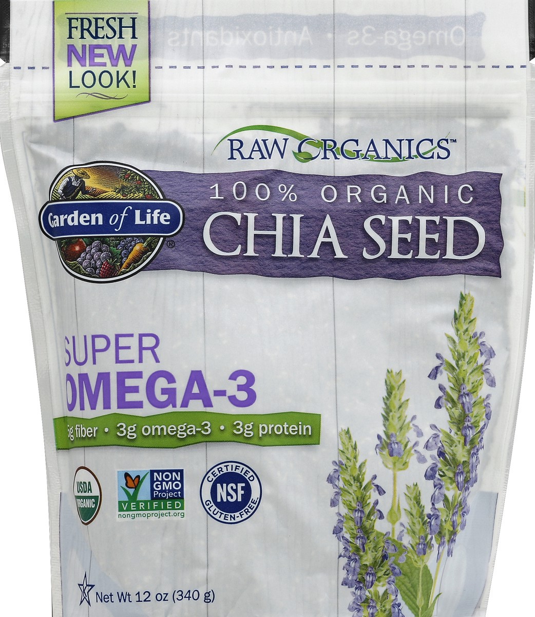 slide 2 of 2, Garden Of Life Organic Chia Seeds, 340 gram