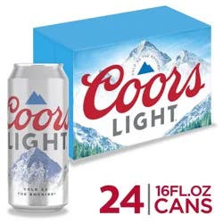 Coors Light Beer - 24pk/16 fl oz Cans