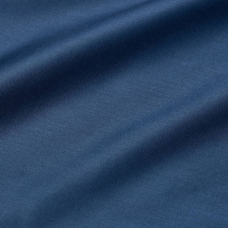 slide 4 of 4, King Solid Performance 400 Thread Count Pillowcase Set Metallic Blue - Threshold™: Cotton Sateen, Machine Washable, Set of 2, 1 ct