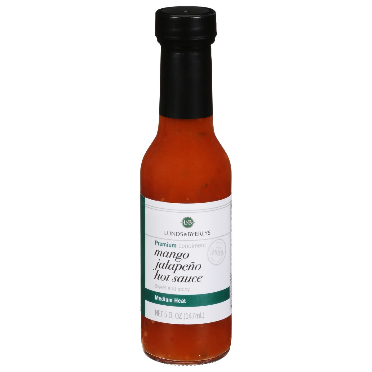 slide 1 of 9, Lunds & Byerlys Medium Heat Mango Jalapeno Premium Hot Sauce 5 fl oz, 5 fl oz