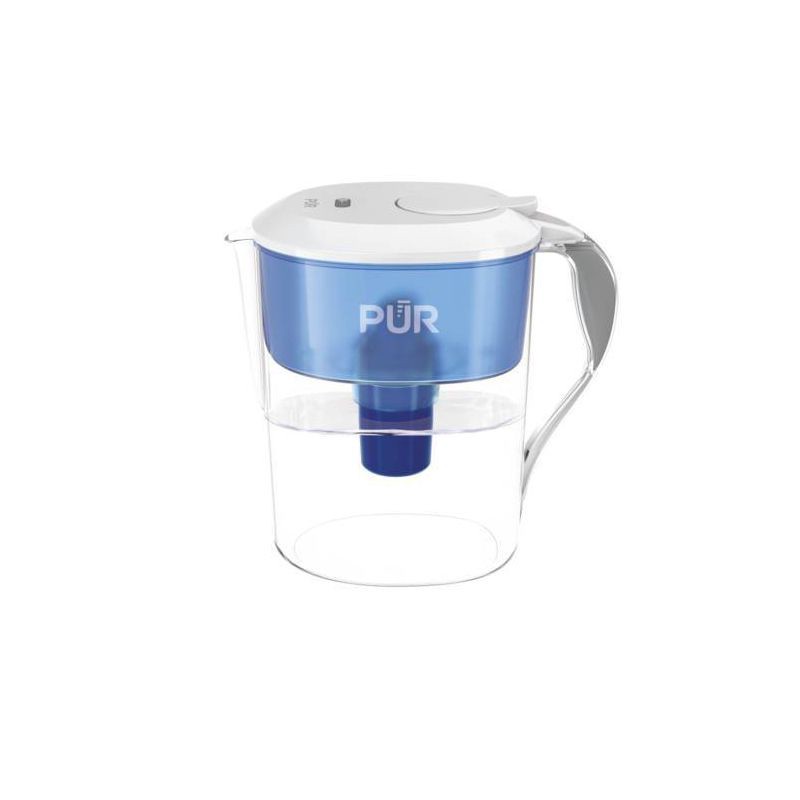 slide 2 of 9, PUR Filtration PUR 11 Cup Water Filtration Pitcher - Blue/White, 1 ct