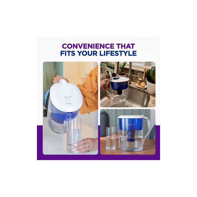 slide 7 of 9, PUR Filtration PUR 11 Cup Water Filtration Pitcher - Blue/White, 1 ct