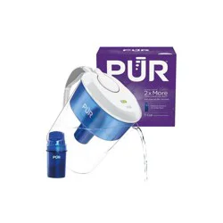 PUR Filtration PUR 11 Cup Water Filtration Pitcher - Blue/White: BPA-Free, Plastic, Pur Pitcher Filters, Mercury Filter, 1 Filter Included