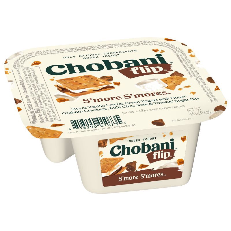 slide 3 of 7, Chobani Flip Low-Fat Chocolate S'more S'mores Greek Yogurt - 4.5oz, 4.5 oz