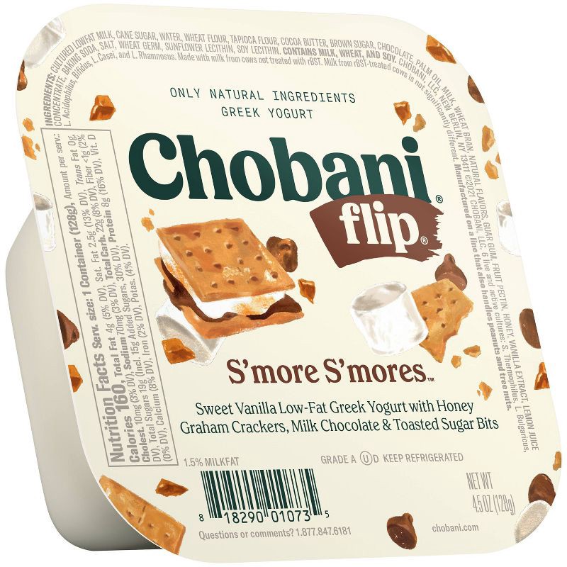 slide 1 of 7, Chobani Flip Low-Fat Chocolate S'more S'mores Greek Yogurt - 4.5oz, 4.5 oz