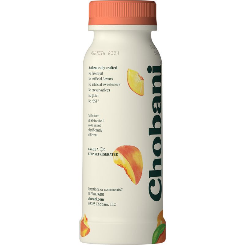 slide 2 of 5, Chobani Peach Greek Yogurt Drink - 7 fl oz, 7 fl oz