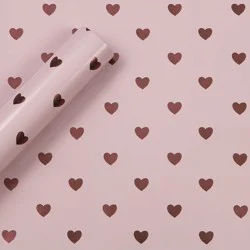 96"x30" Foil Print Hearts Gift Wrapping Paper Pink - Spritz™