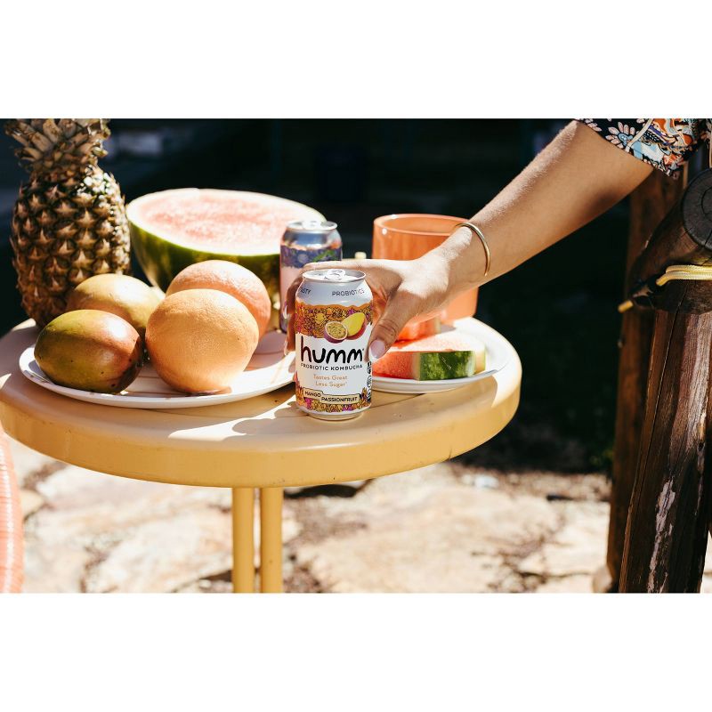 slide 4 of 4, Humm Kombucha Humm Mango Passionfruit Probiotic Kombucha - 12 fl oz, 12 fl oz