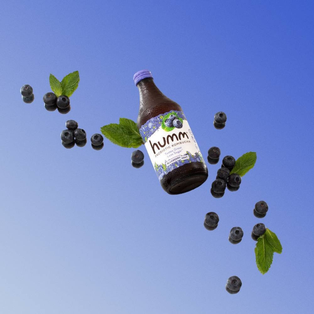 slide 4 of 4, Humm Kombucha Humm Blueberry Mint Kombucha - 12 fl oz, 12 fl oz