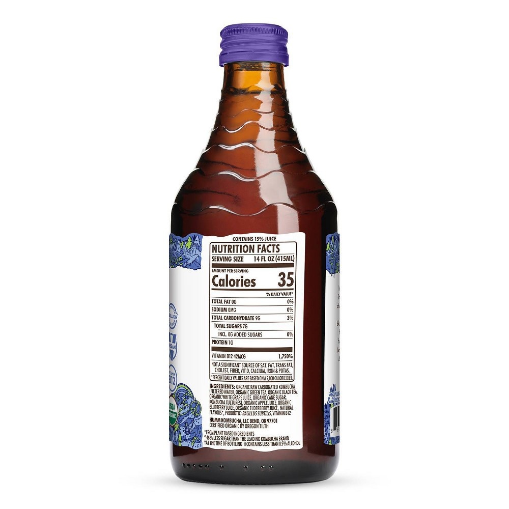 slide 2 of 4, Humm Kombucha Humm Blueberry Mint Kombucha - 12 fl oz, 12 fl oz