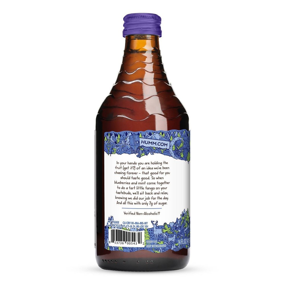 slide 3 of 4, Humm Kombucha Humm Blueberry Mint Kombucha - 12 fl oz, 12 fl oz