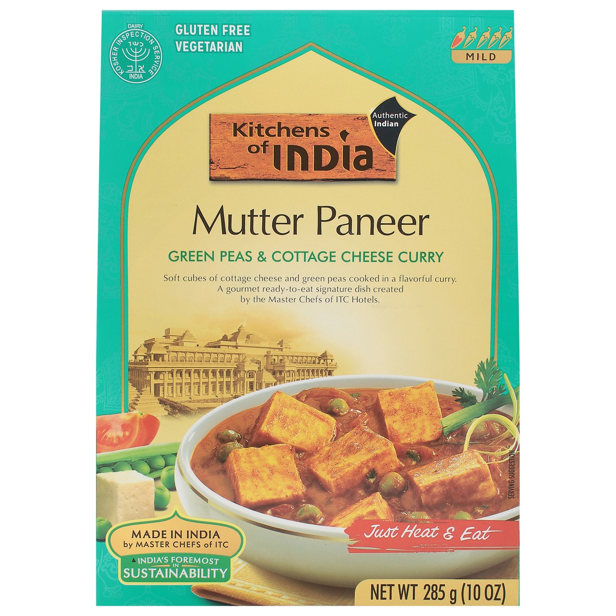 slide 12 of 13, Kitchens of India Green Peas & Cottage Cheese Curry Mild Mutter Panner 10 oz, 10 oz