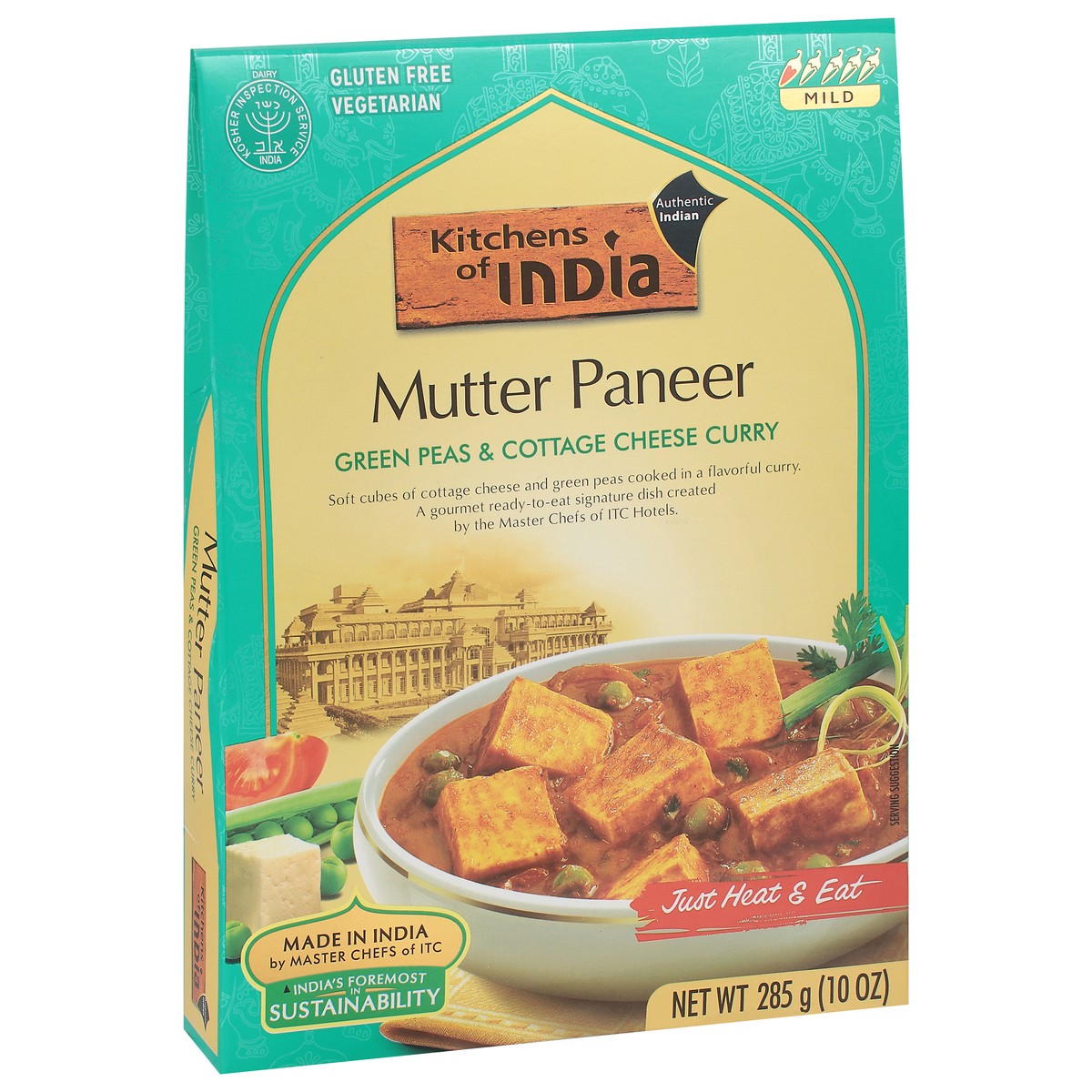 slide 6 of 13, Kitchens of India Green Peas & Cottage Cheese Curry Mild Mutter Panner 10 oz, 10 oz