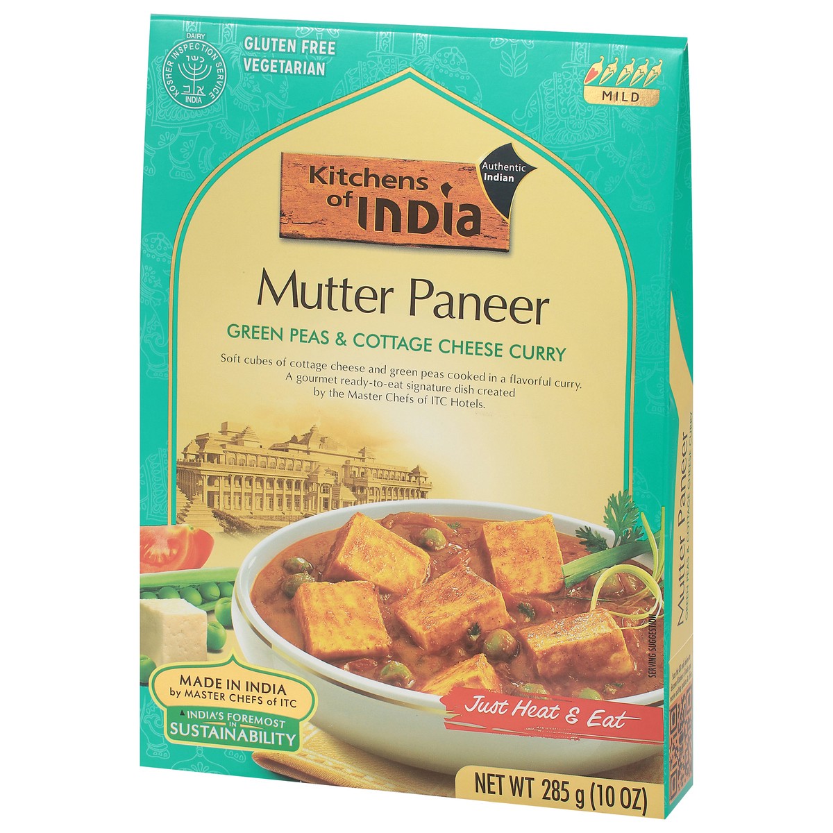 slide 9 of 13, Kitchens of India Green Peas & Cottage Cheese Curry Mild Mutter Panner 10 oz, 10 oz