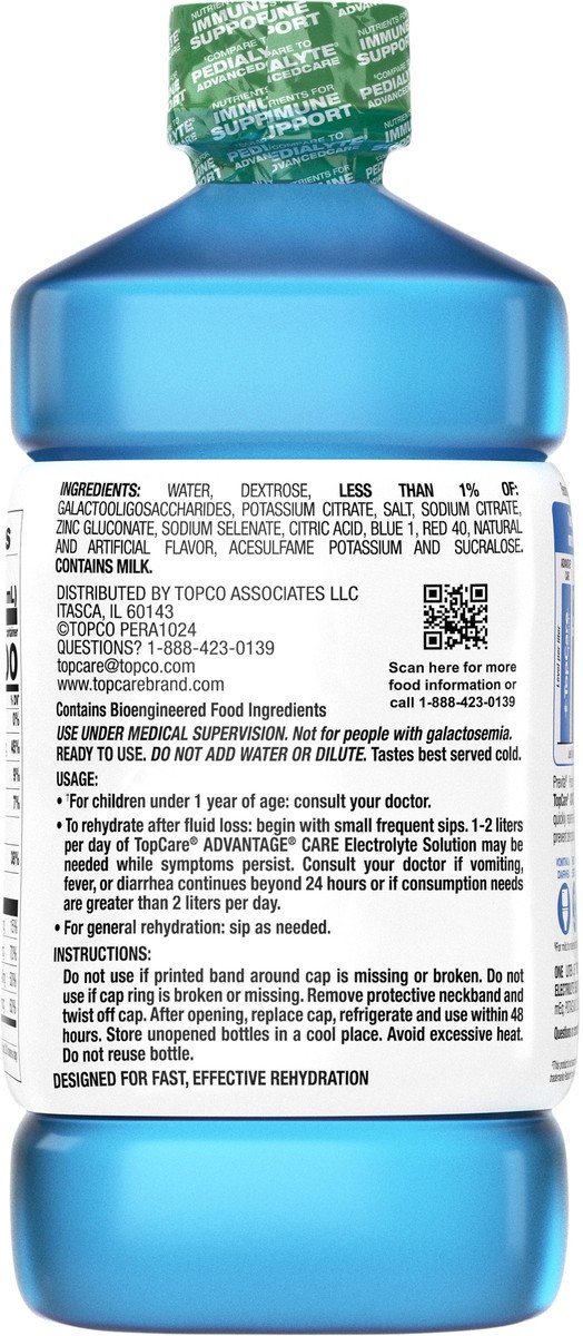slide 5 of 14, TopCare Health Advantage Care Blue Raspberry Electrolyte Solution 33.8 fl oz, 33.8 fl oz