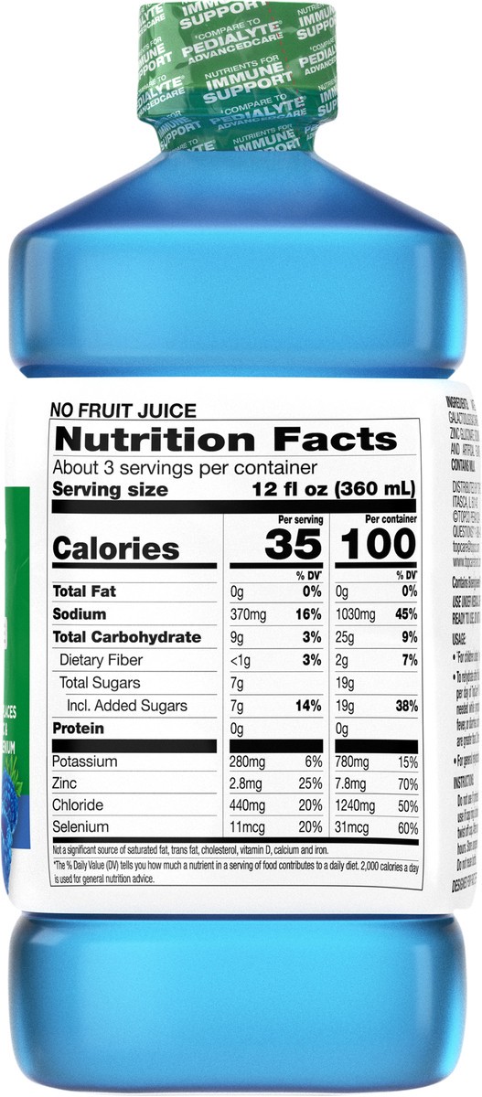 slide 4 of 14, TopCare Health Advantage Care Blue Raspberry Electrolyte Solution 33.8 fl oz, 33.8 fl oz