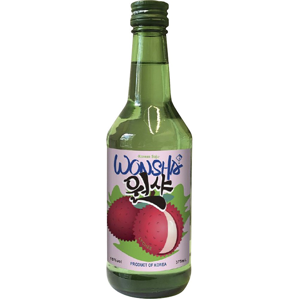 slide 1 of 1, Wonsha Lychee Soju, 375 ml