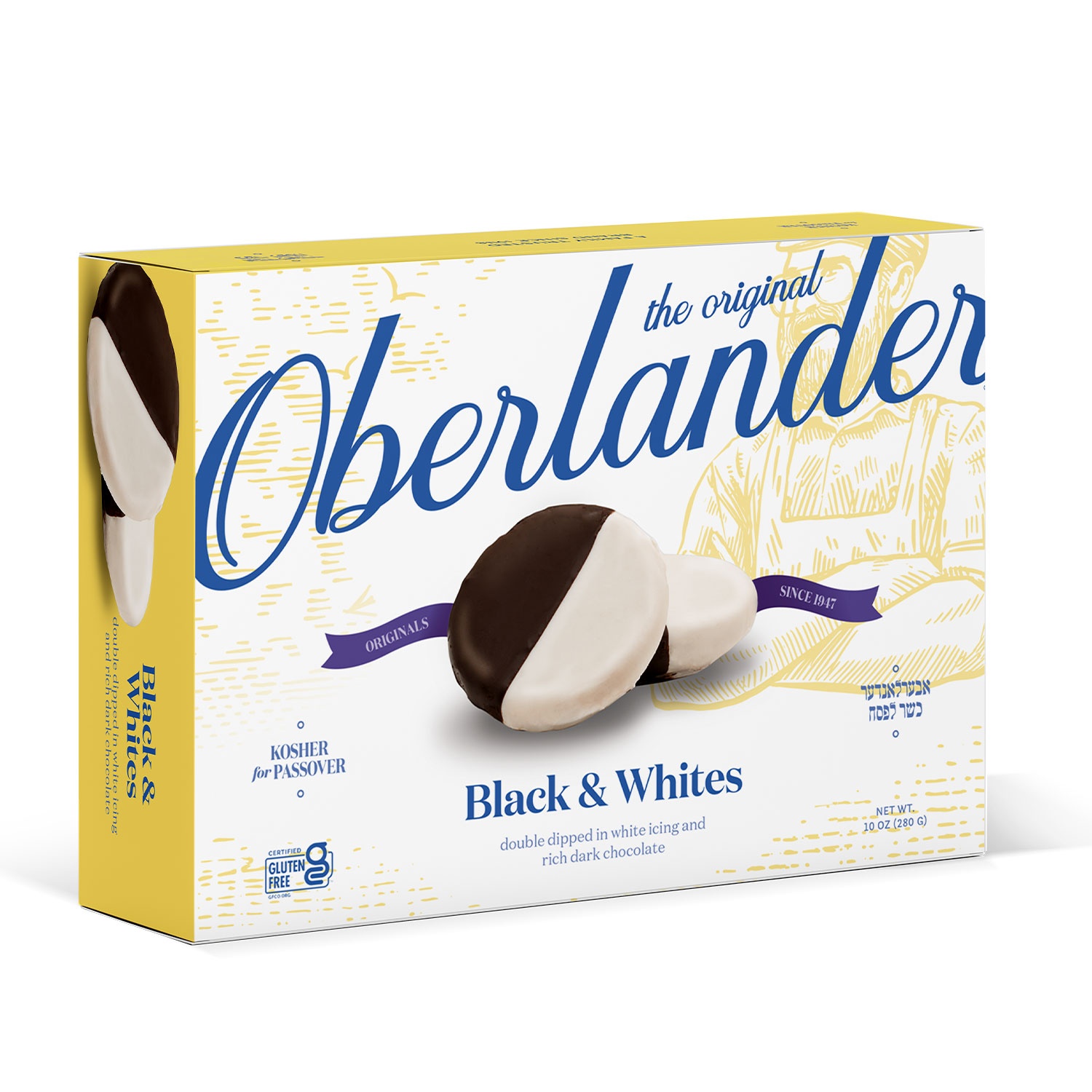 slide 1 of 1, Oberlander's Black & White Cookie, 10 oz