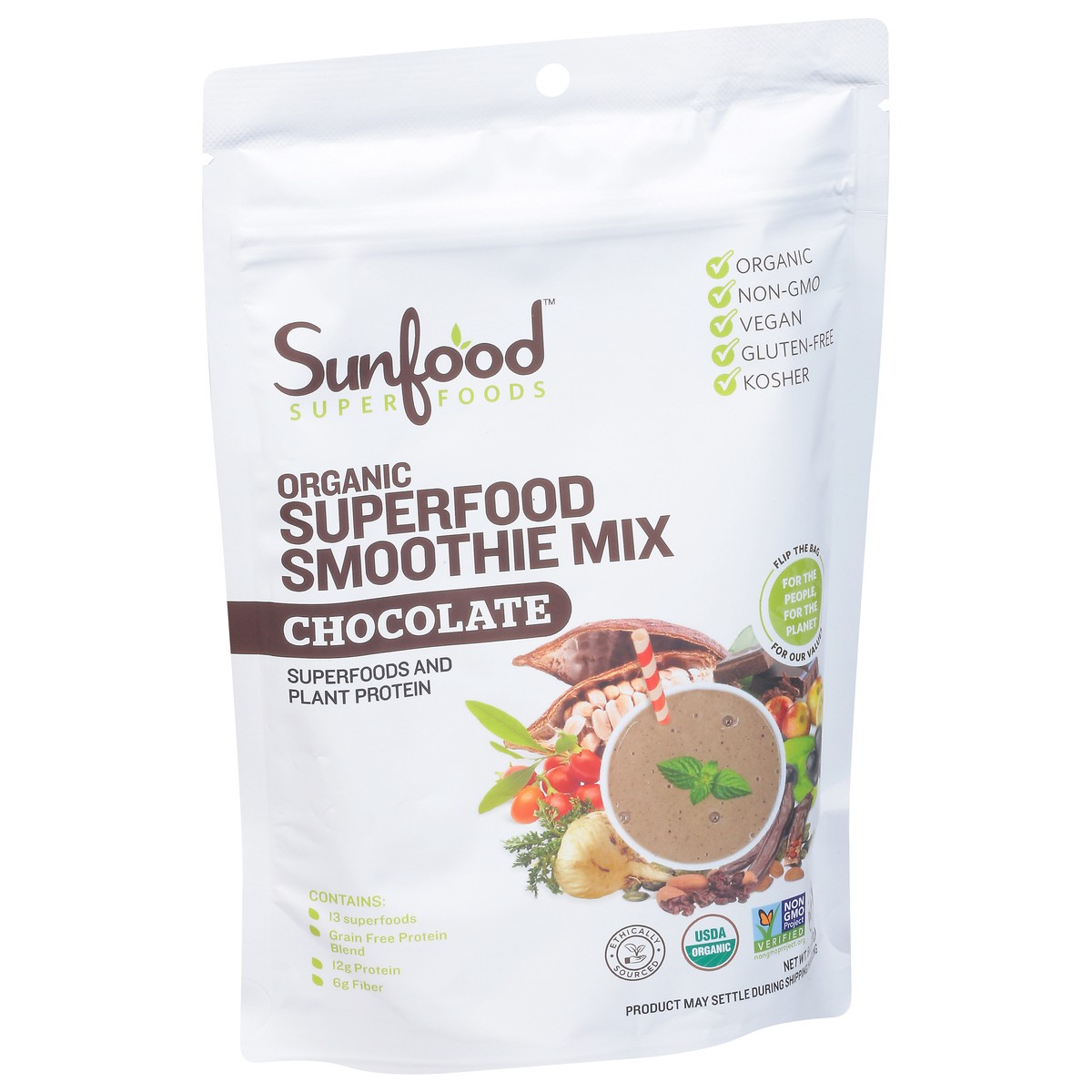 slide 2 of 9, SunFood Superfoods Organic Chocolate Superfood Smoothie Mix 8 oz, 8 oz